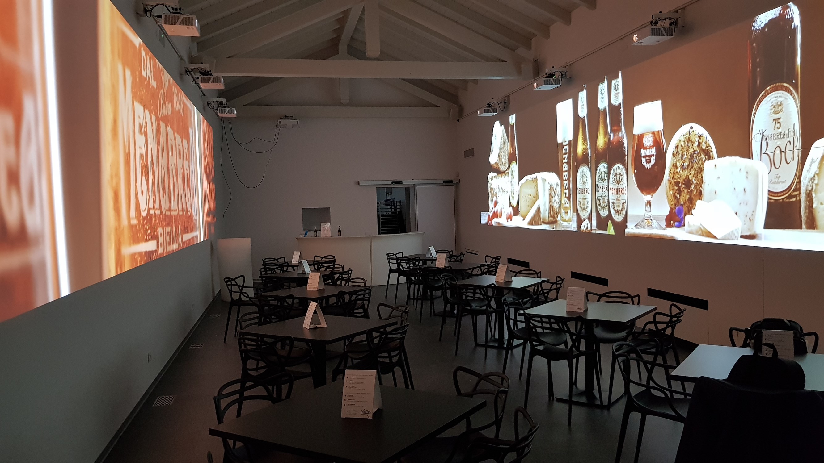 Optoma y Video Sistem crean dos blends de 20 metros en el museo MeBo de Biella, Italia